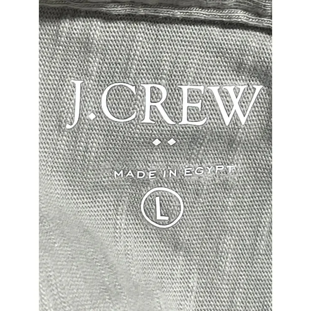 J.Crew Men's Green Chest Pocket Short Sleeve Casual Button Down Shirt Top Size L